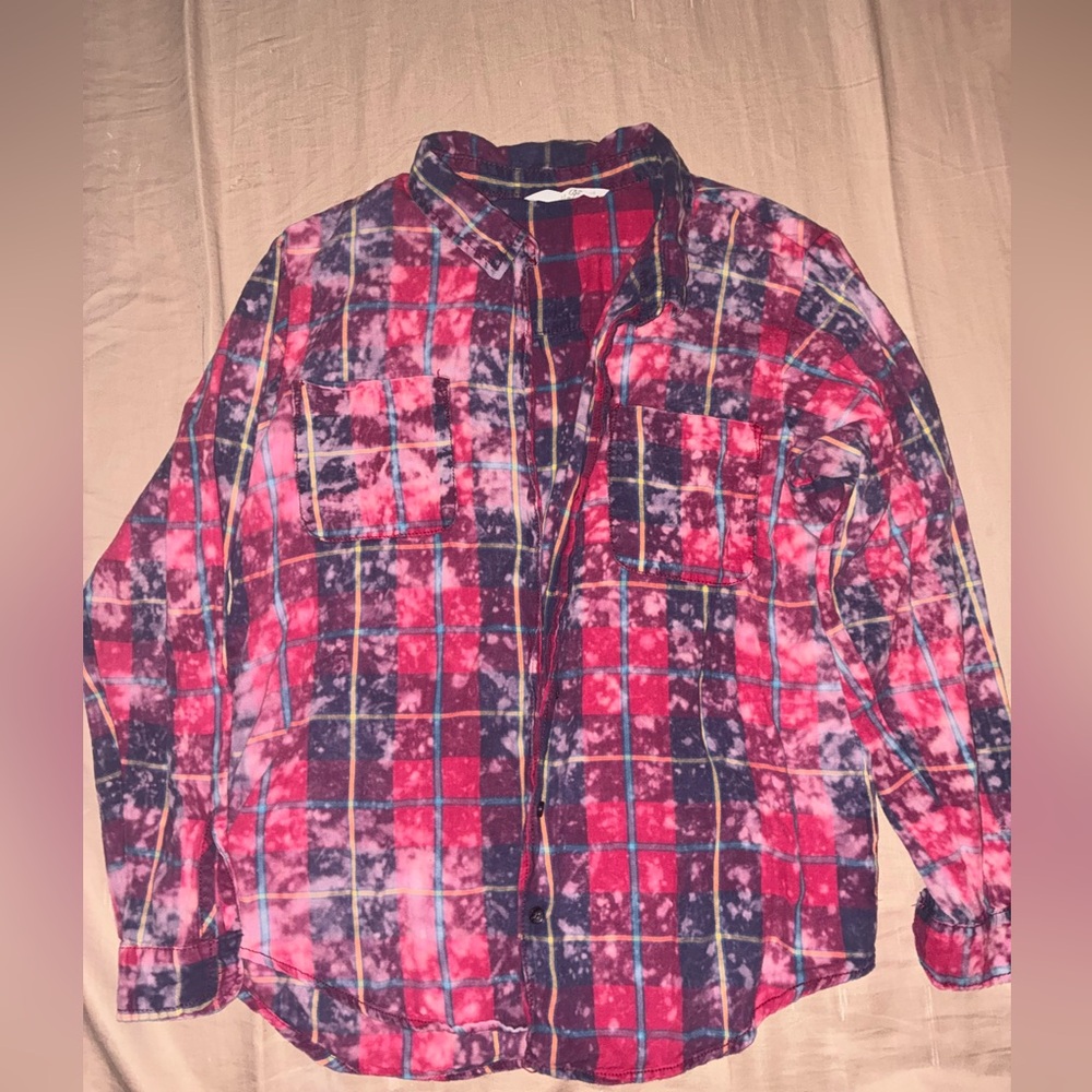 Women’s Vanilla Star Red and Blue Plaid Button Down Shirt Vintage no flaws